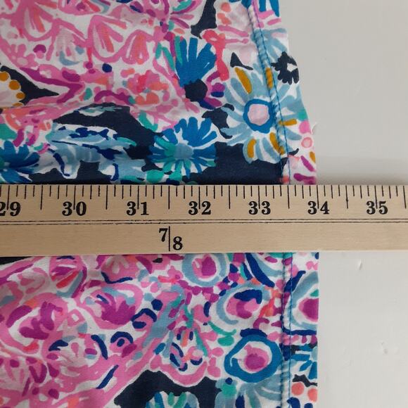 Lilly Pulitzer Loro Swing Dress Tiered High Tide Navy Sea Baby Doll Womens S - Picture 11 of 11